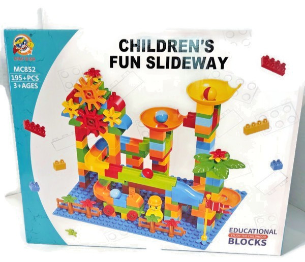 Educational Blocks Fun Slideway FMC852 195 Pieces Ages 3+ NEW