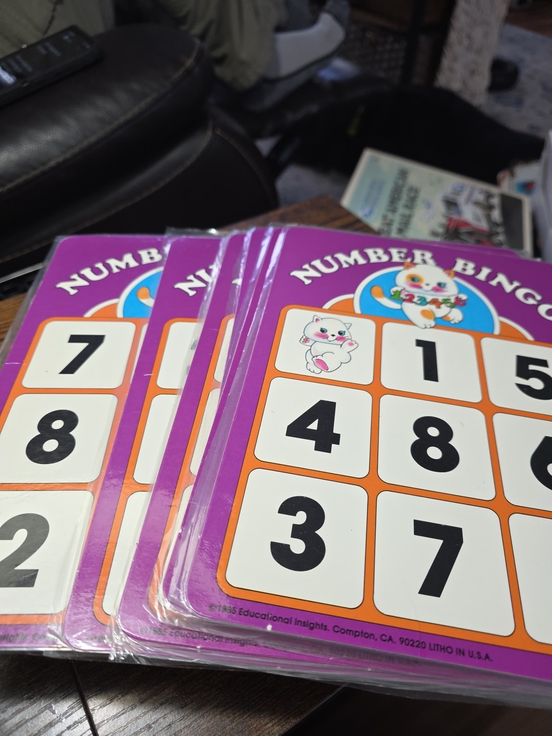 Kitty Kat Number Bingo Game ET-1702 Vintage VGUC RARE 1985 Edition