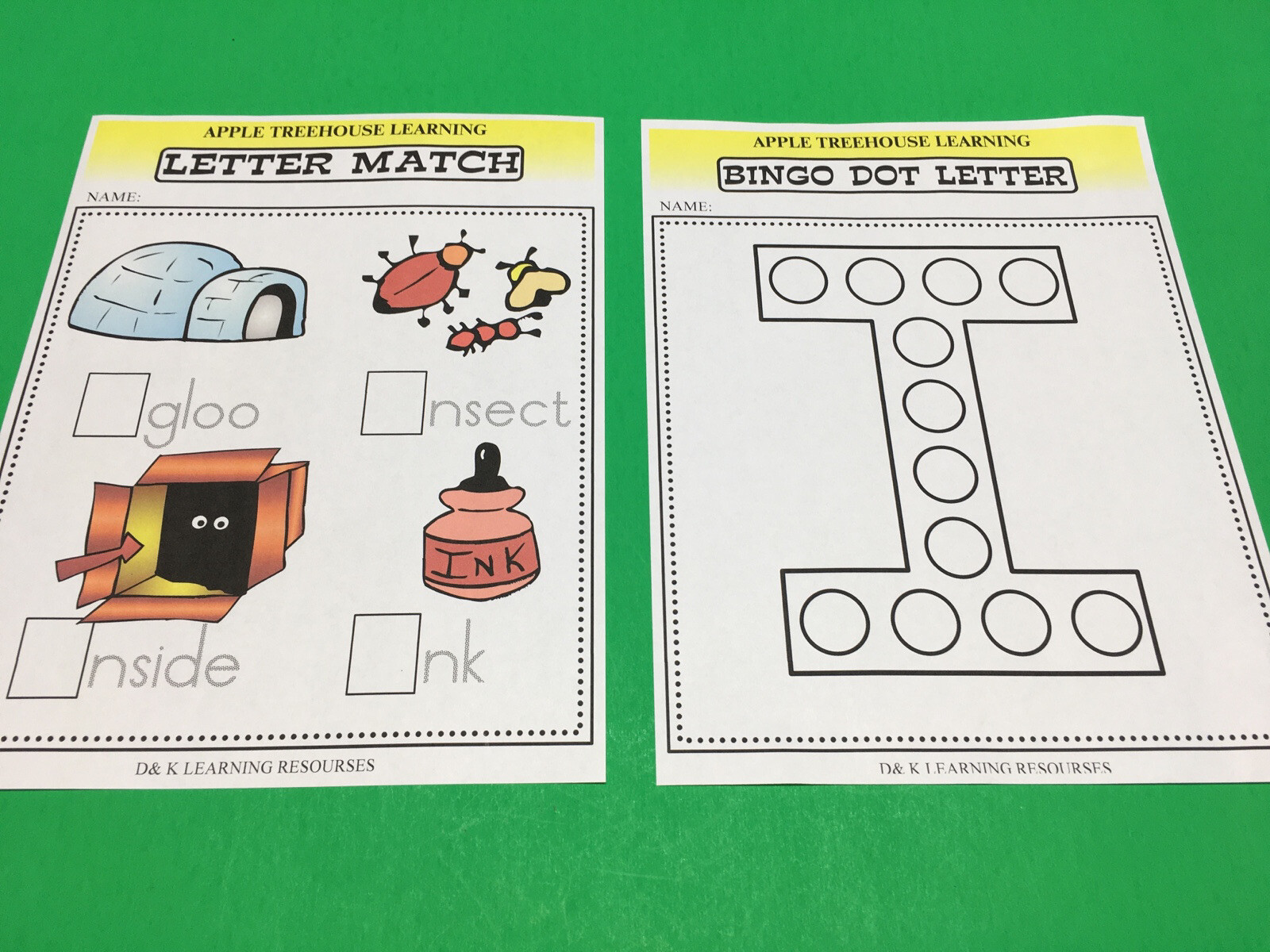 Letter Ii – Apple Treehouse Worksheets – Preschool Teaching supplies 20pgs