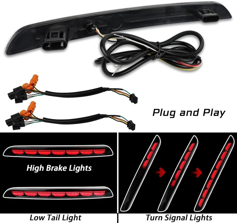 Red Housing Full LED Rear Reflector Fog Bumper DRL Kit for Honda Civic 11th 2…