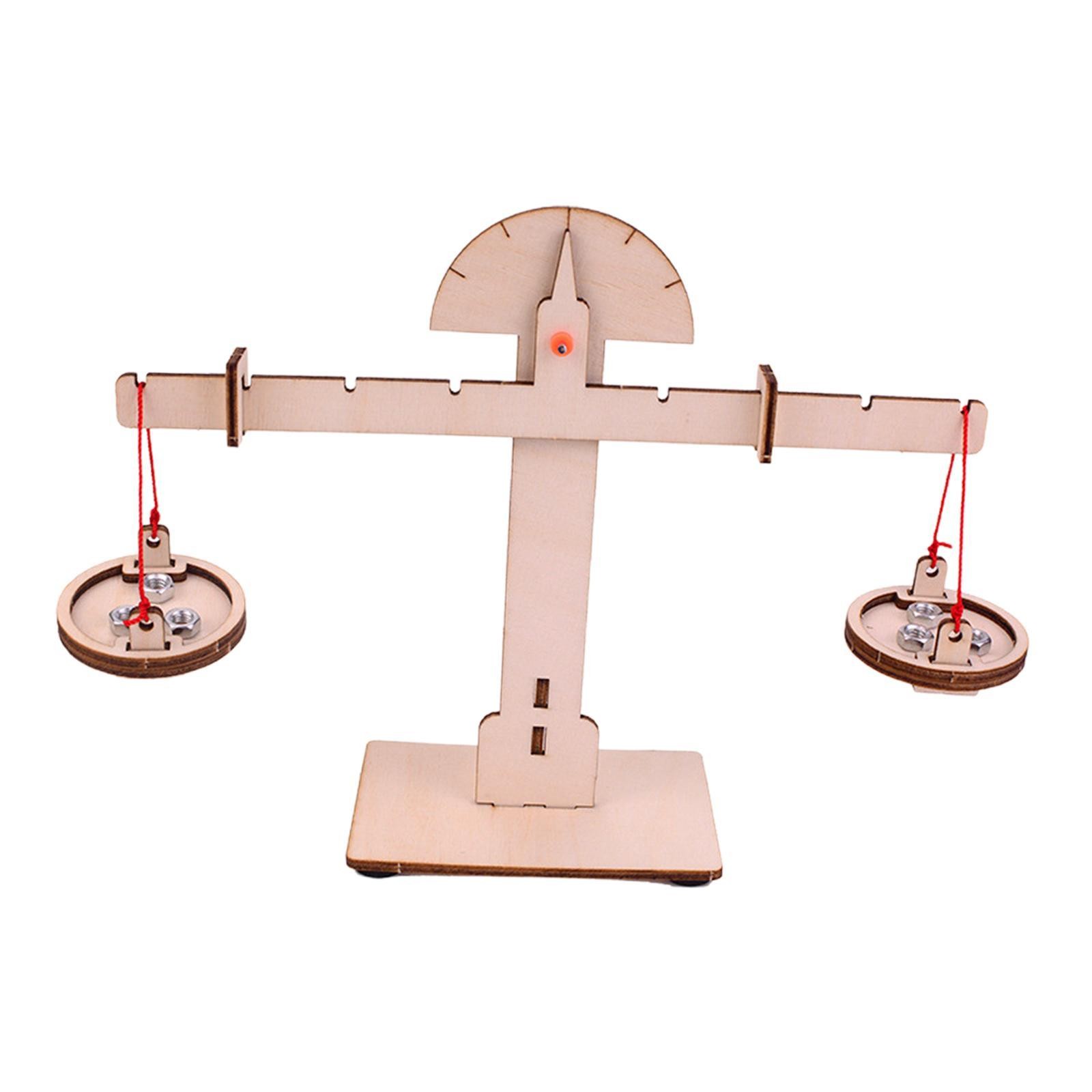 Wooden Balance Scale Kit DIY Educational Toy Learning Material Accessories