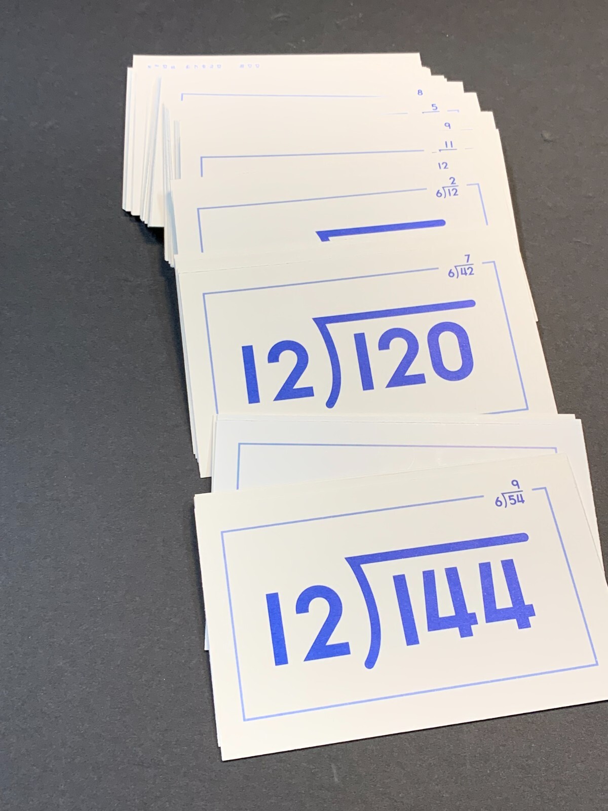 School Zone Math Division Flash Cards Complete Set