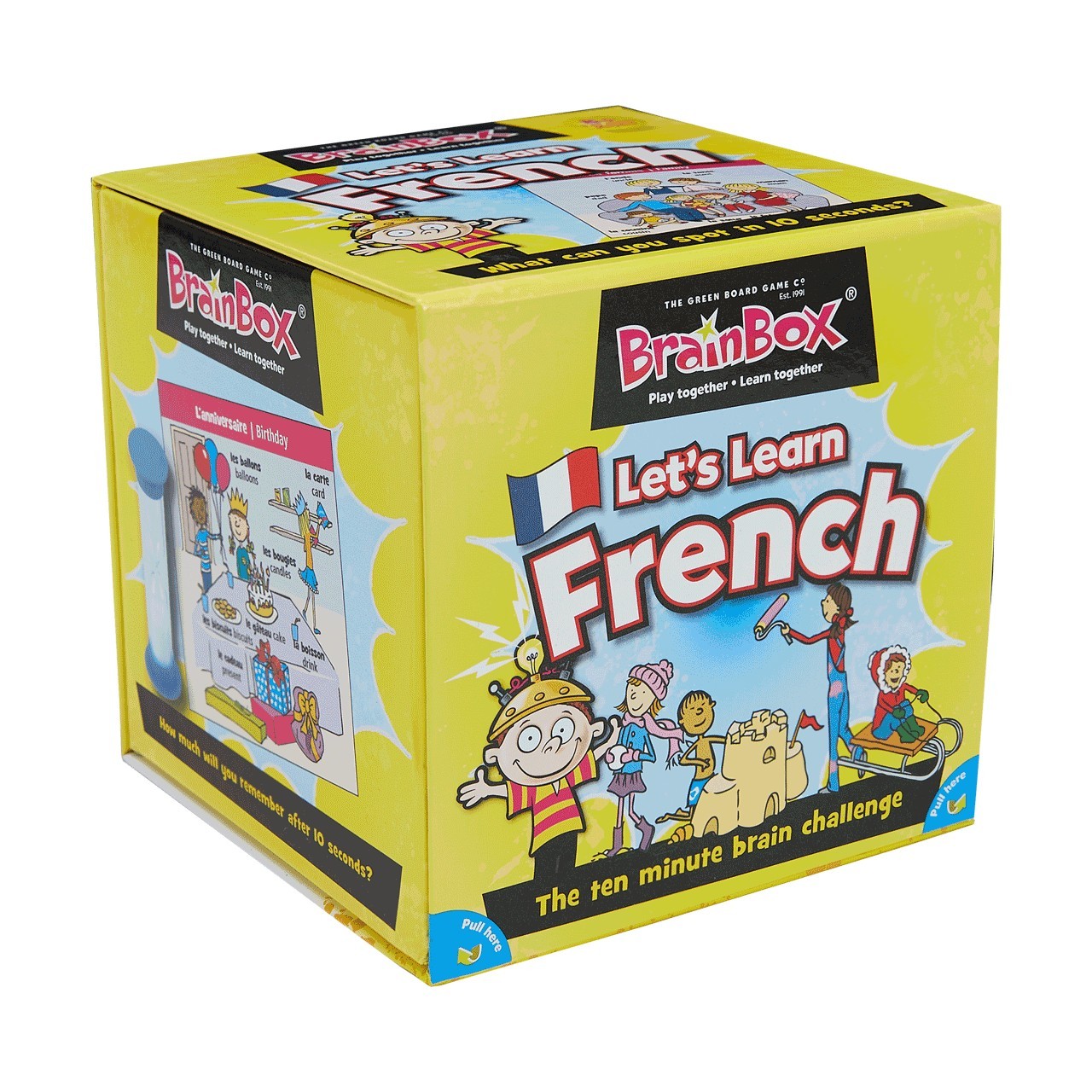 BRAINBOX LET’S LEARN FRENCH NEW BRAIN CHALLENGE CARD GAME – NO USA TARIFFS
