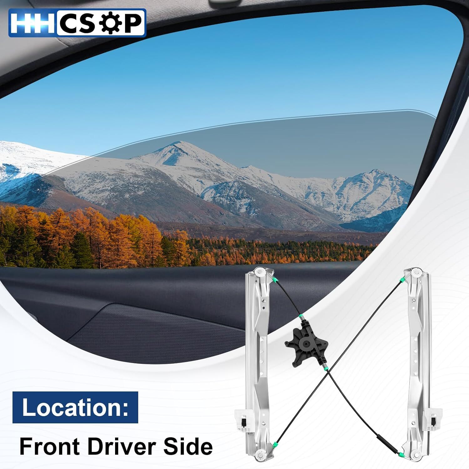 HHCSOP Front Left Driver Side Power Window Regulator Without Motor for 2008 2009