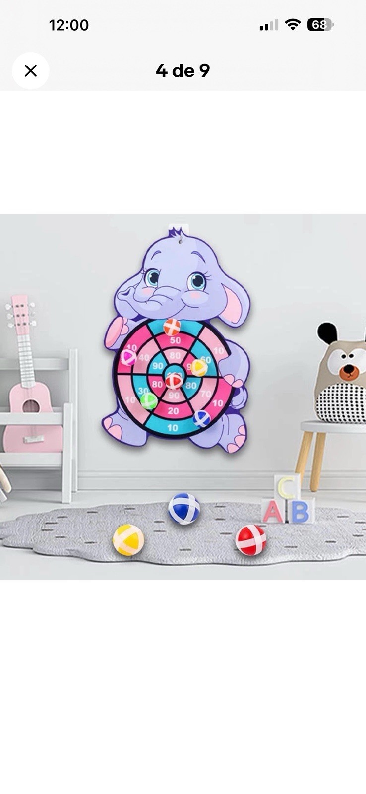 Cartoon Dart Board Sticky Balls Interactive Indoor Game for Family Fun