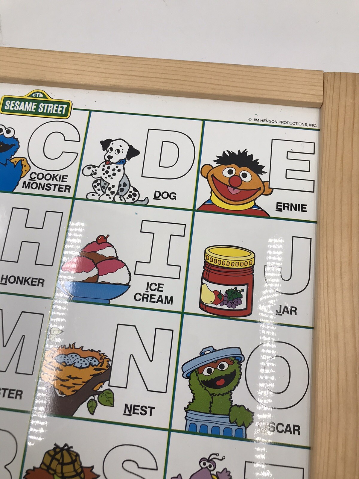 Sesame Street Elmo And Friends Dry Erase And Chalk Board Vintage Wood Frame