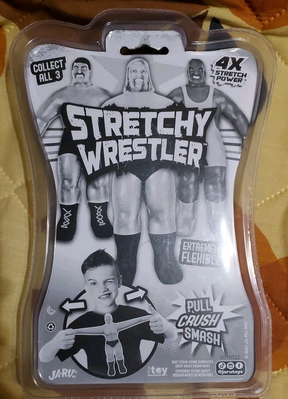 JARU Stretch Wrestler Action Figure Green Singlet 4X Stretch Power Kids Toy NEW