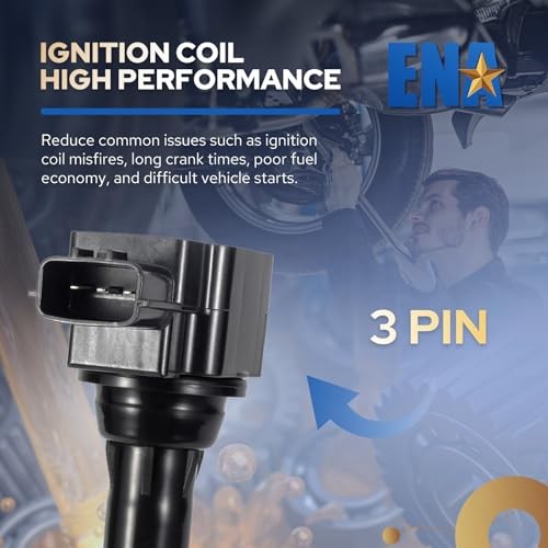 ENA Set of 4 Ignition Coil Pack 1.8 Compatible with Nissan 2002 2003 2004 2005