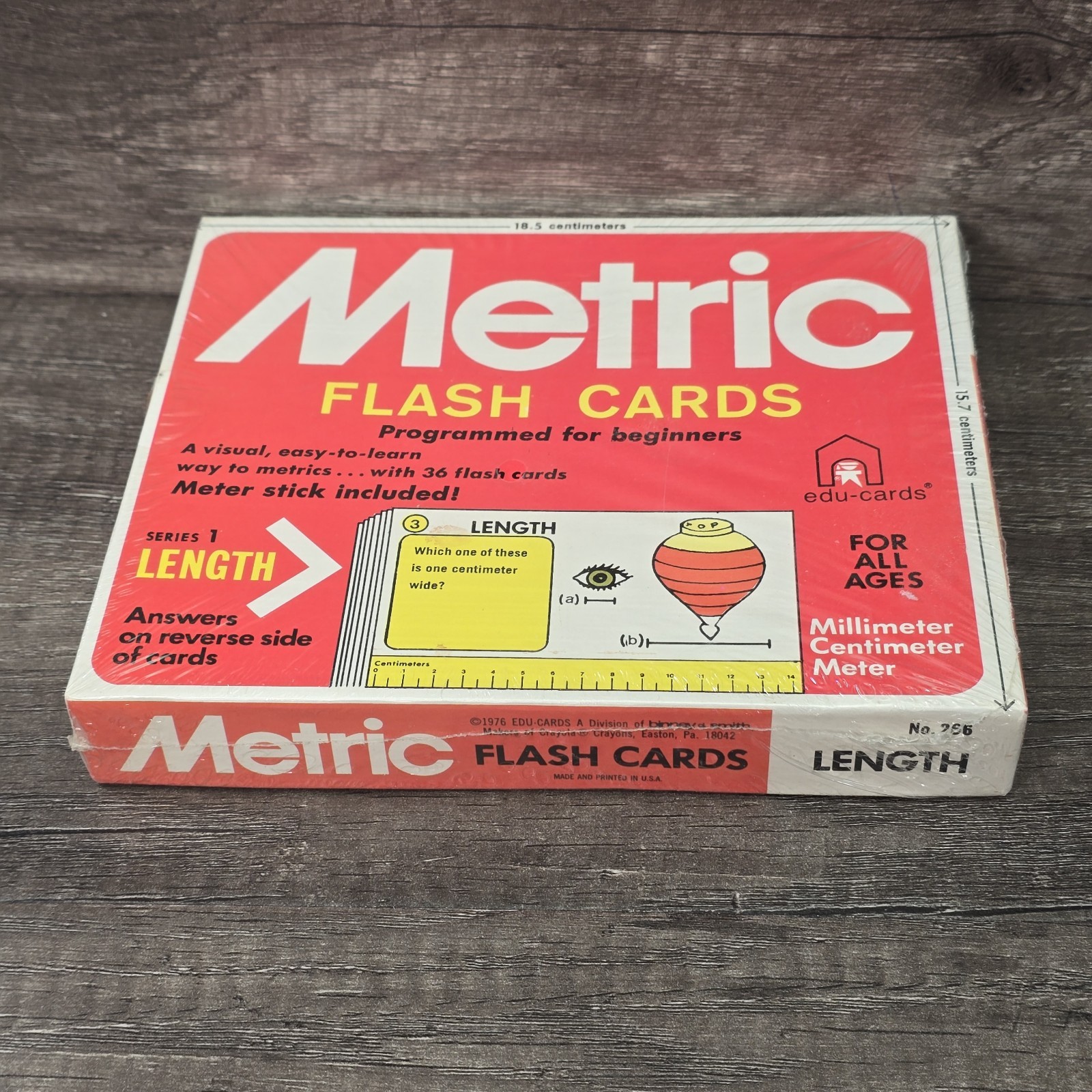 1976 METRIC FLASH CARDS Edu-Cards Binney & Smith No. 266