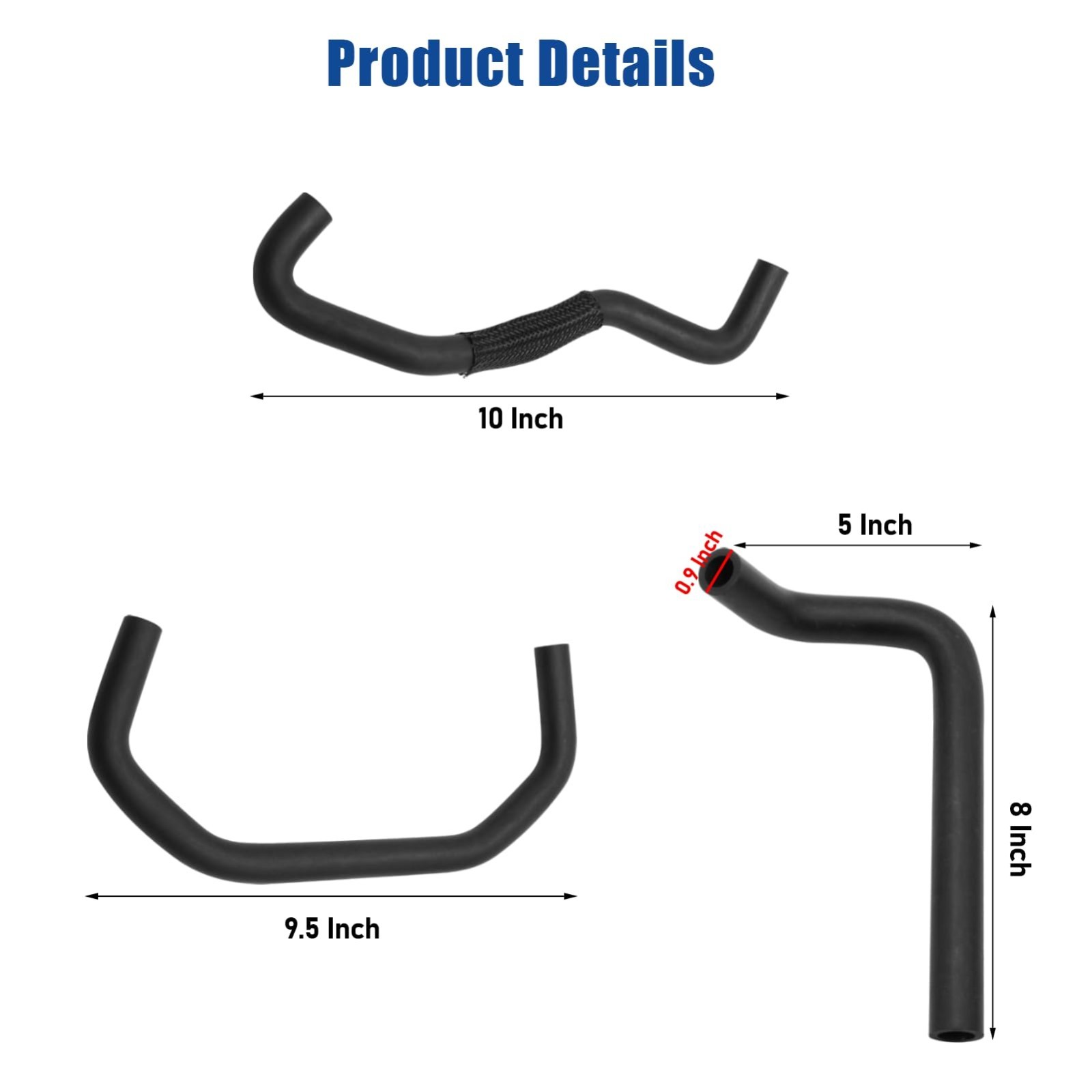 3PCS Breather Hoses for Nissan Pathfinder, Frontier, Xterra, NV 4.0L PCV Valve