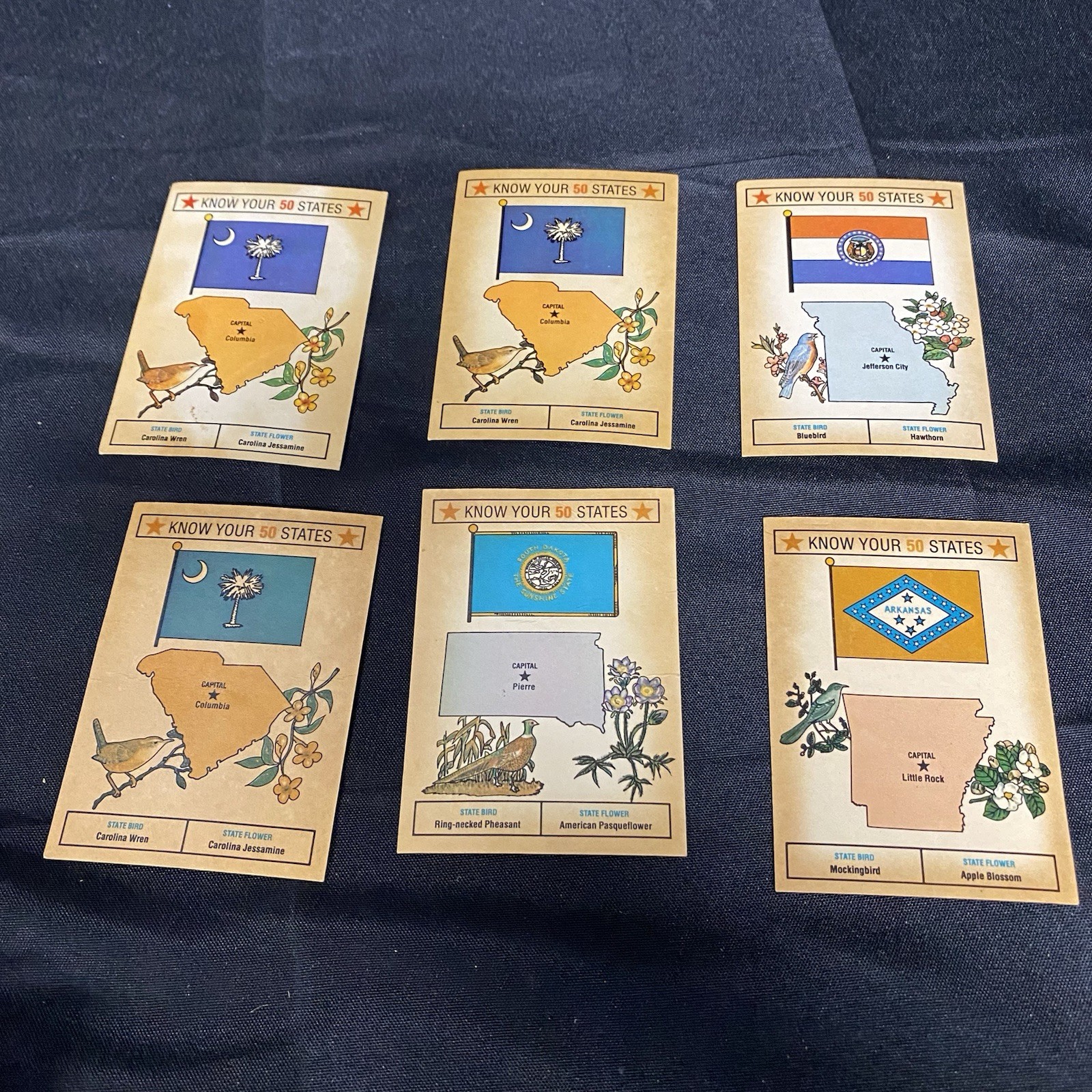 Rainbo Bread Know Your 50 States Playing Cards 30 Of 50 Cards 1975
