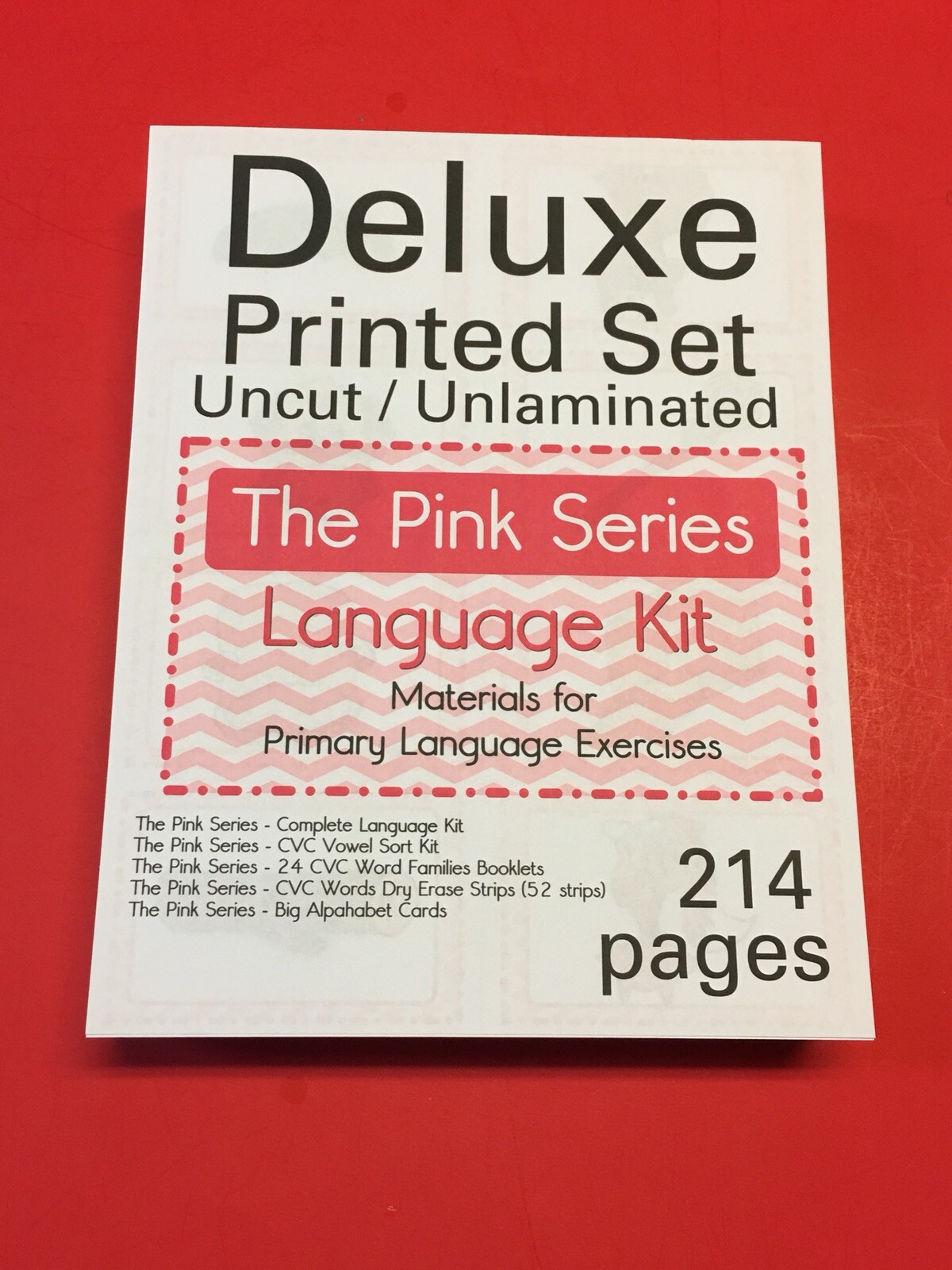 Deluxe Printed Set – The Pink Series – Montessori Materials- (PRINTED) uncut