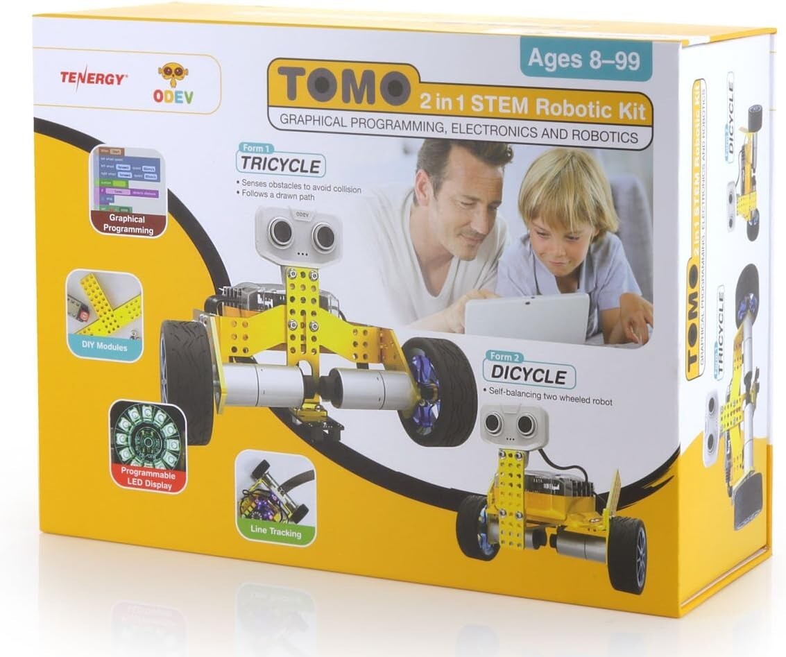 Tomo 2 in 1 Stem Robotic Kit DR-01Y Transformable and Programmable APP Robot