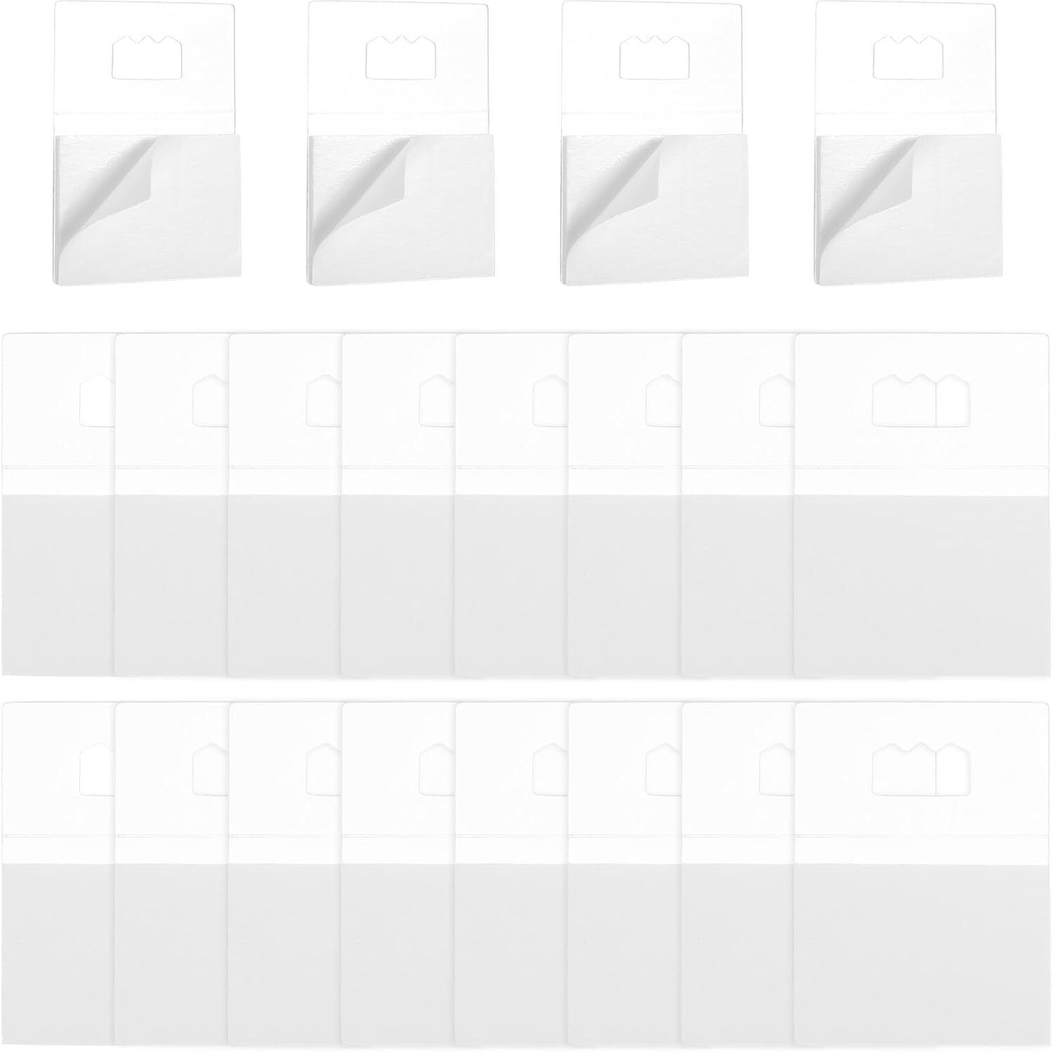 20 PCS Adhesive Picture Hangers, Picture Hangers Without Nails Plastic Sawtooth