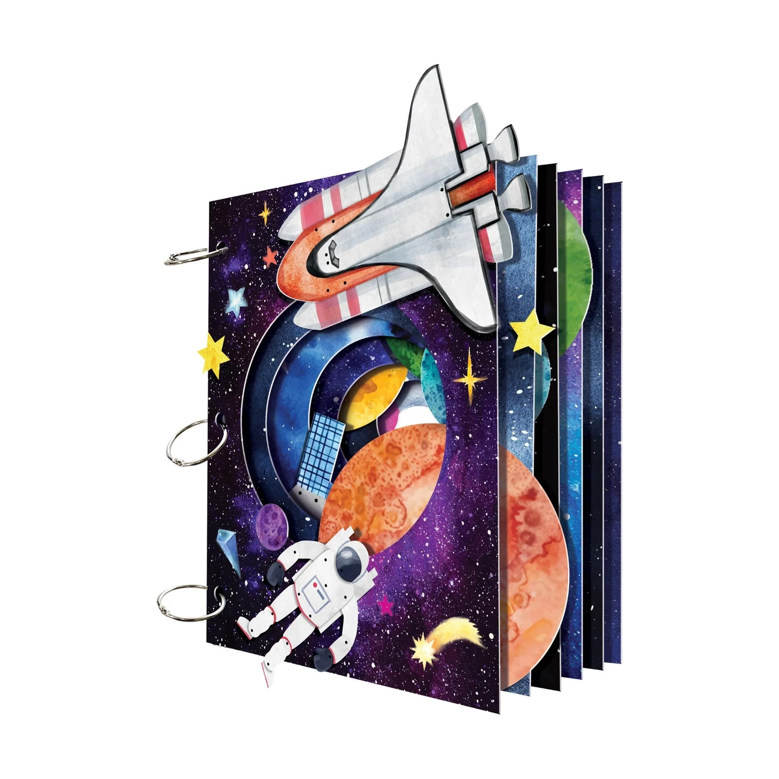 Make Your Own Space Astronaut Shuttle Planet Galaxy 3 Dimensional Book STEM