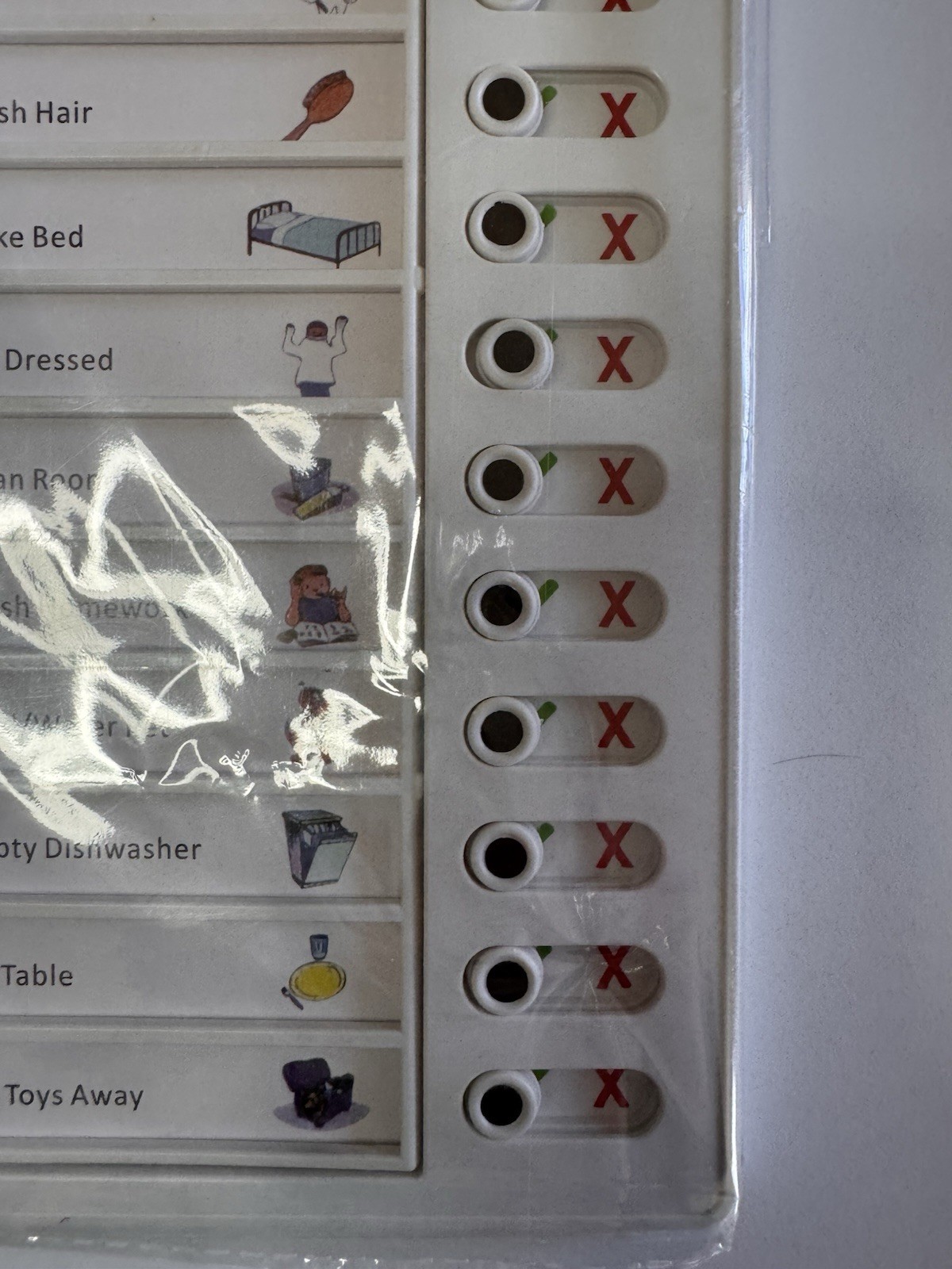 Chore Chart List Board Slide Button “My Chores” New Homeschool Teacher Learn