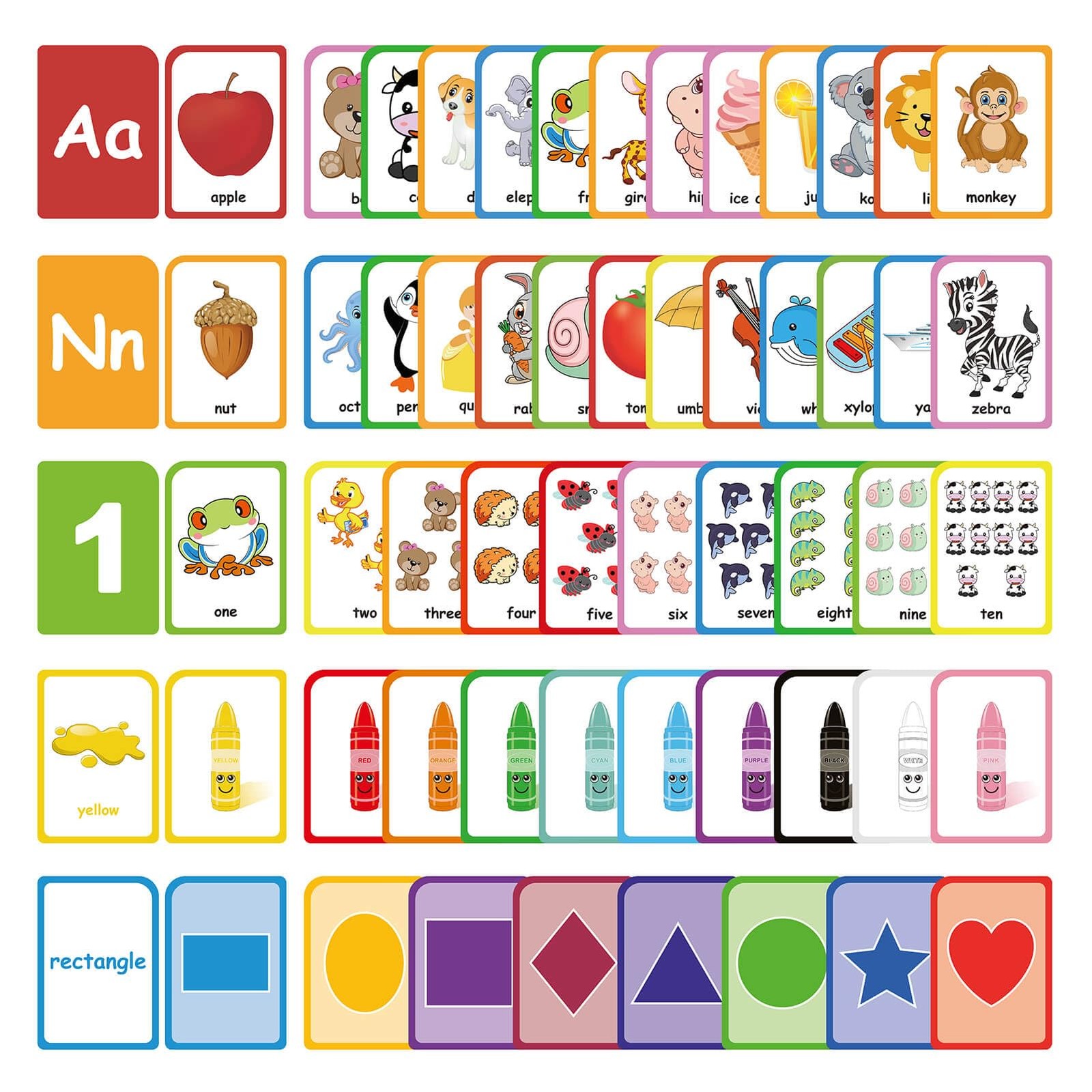Flash Cards for Toddlers Learning: 54 Double Sides Flashcards for Alphabets, …