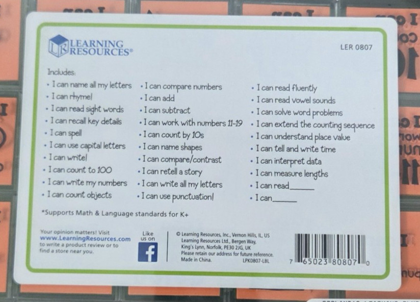 Learning Resources I Can Stamps set of 30