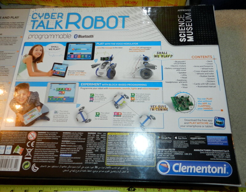 Cyber Talk Robot Programmable Talking Interactive Play Walkie Talkie Bluetooth