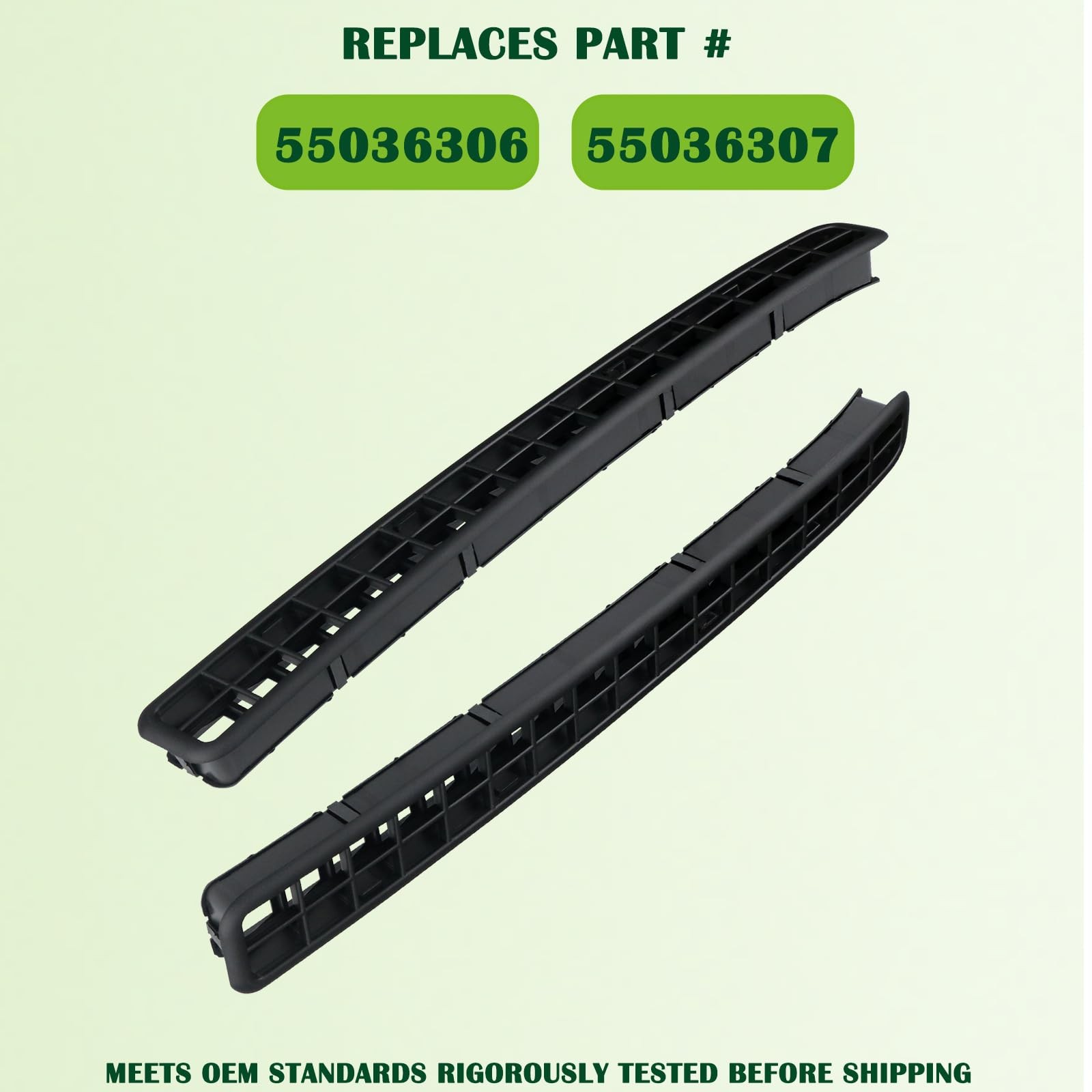 omoZone Pair Hard Top Exhauster Vent Grille Left Driver & Right Black