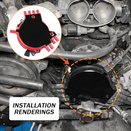 Red Ignition Distributor With Wire Harness, Cap and Rotor 10457702 Replacement