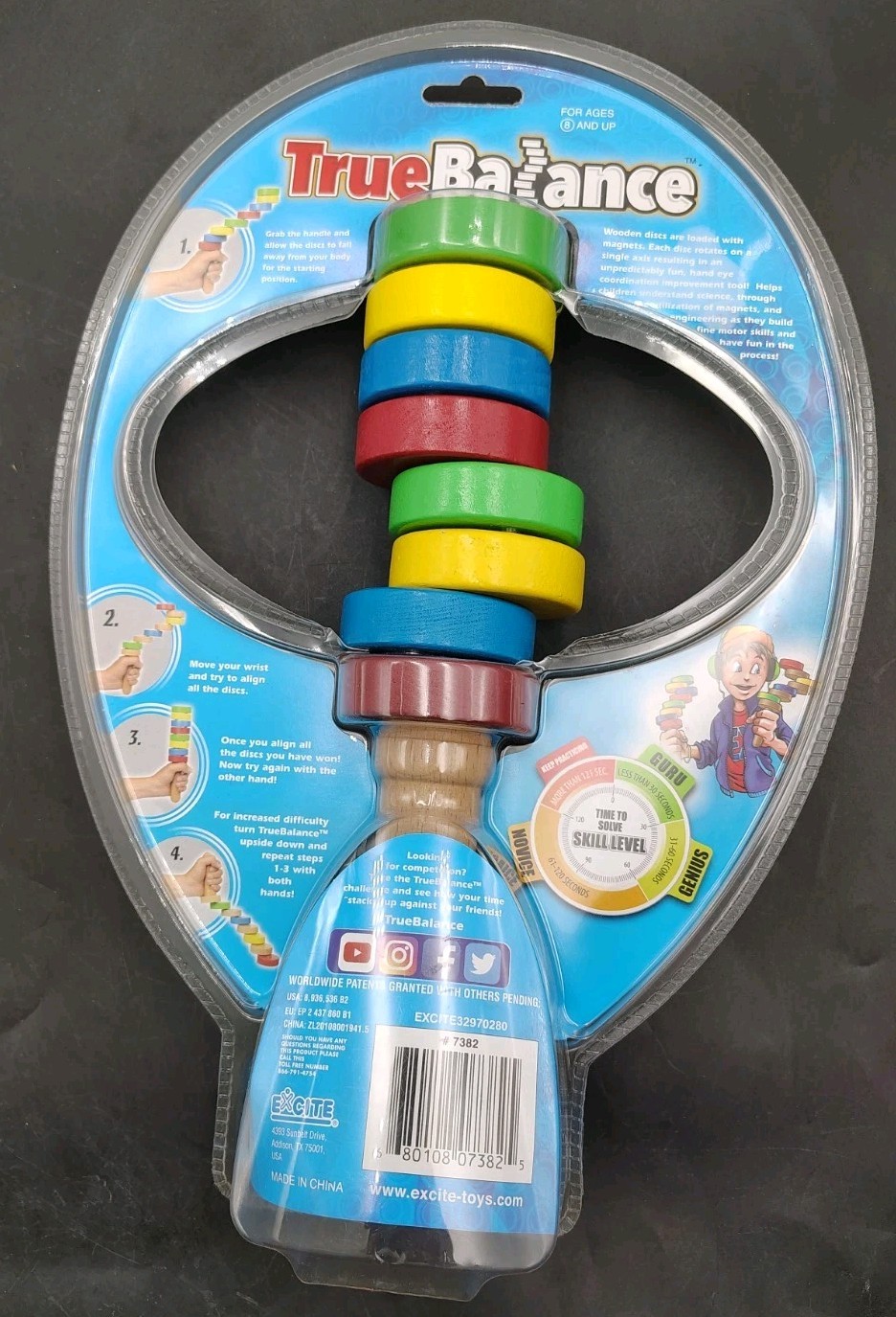 True Balance Coordination Game Toy Excite STEM Handheld Wooden Stack Sealed NEW