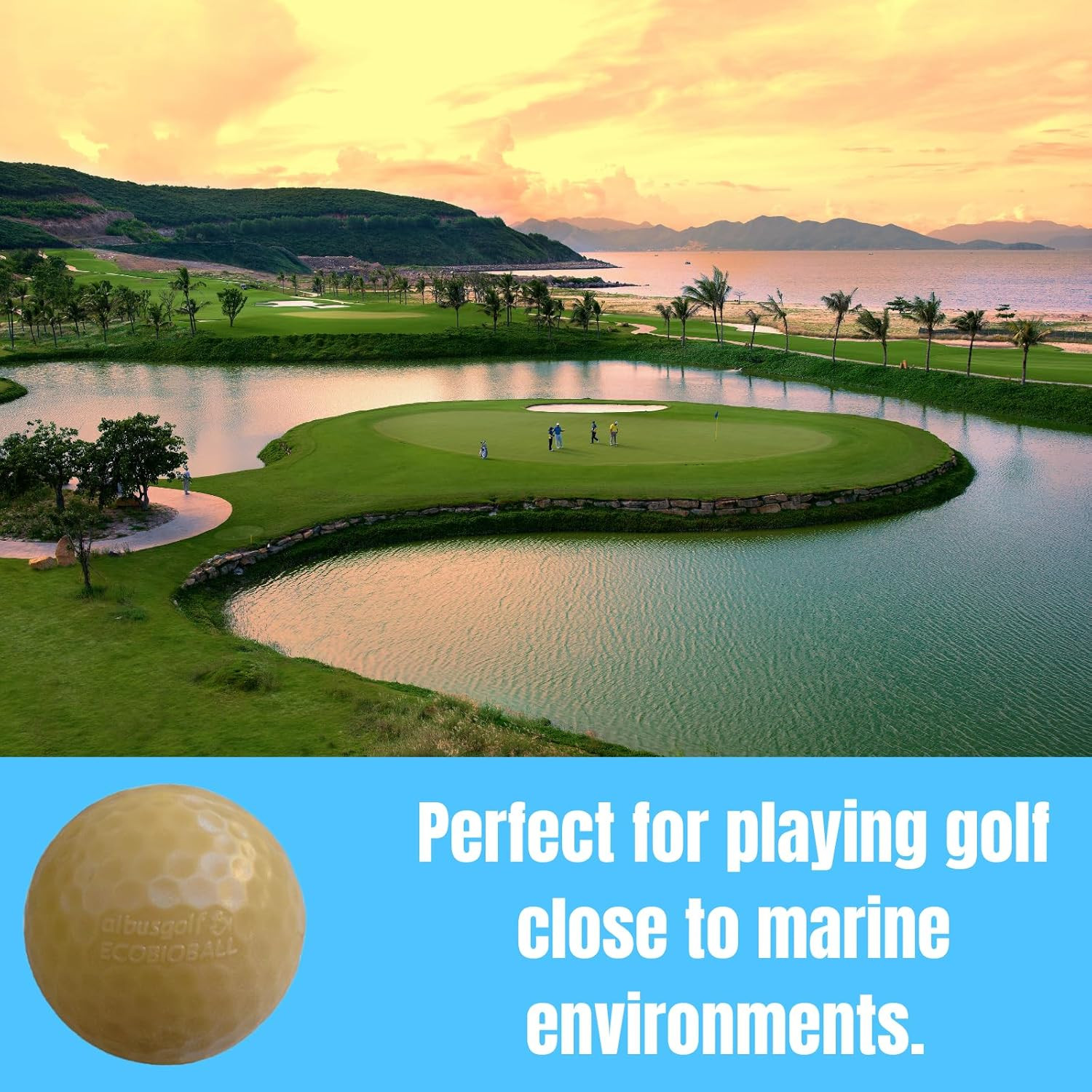 24 ECOBIOBALL Ocean-Friendly Golf Balls with Fish Food Core | Sustainable Swings