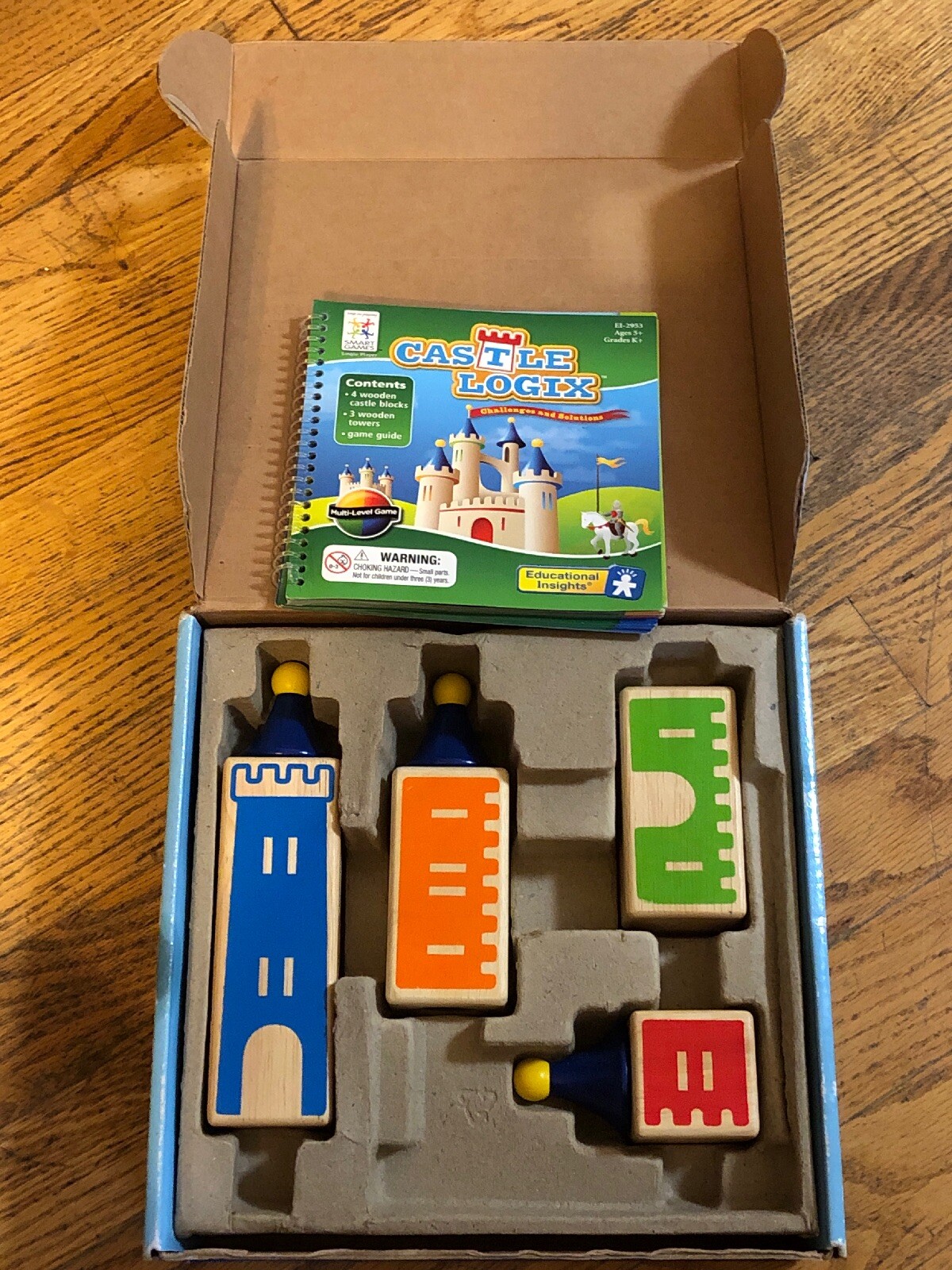Castle Logix Castle Building Logic One Player Educational 3D Puzzle Game Wooden