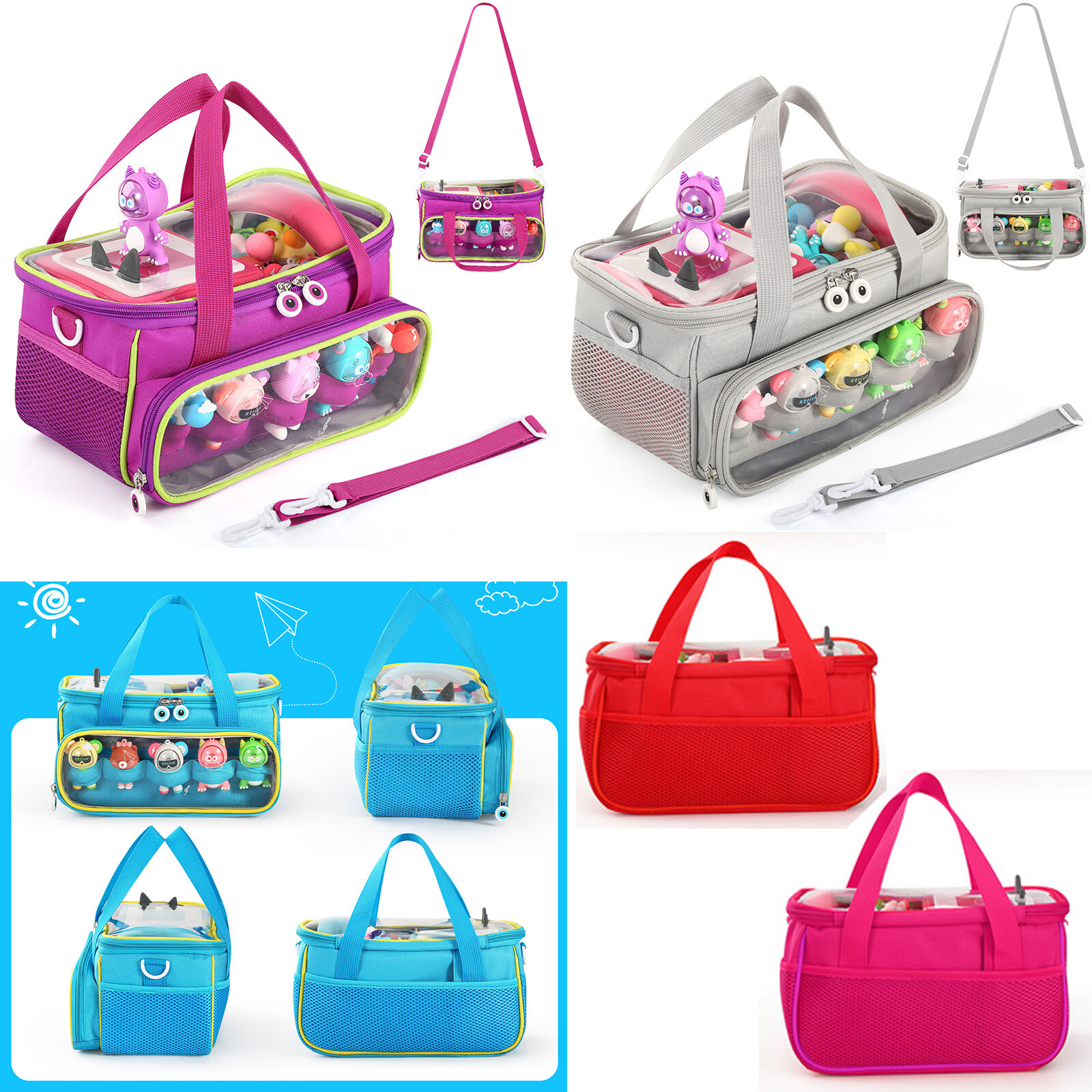 Transparent Lid Storage Bag Carrying Case Organizer Pouch for TONIEBOX Starter