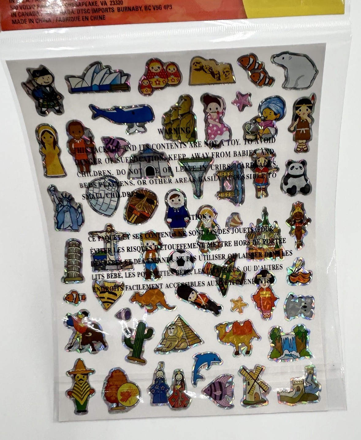 Teaching Tree Toy Passport And Stickers With Ticket To Italy