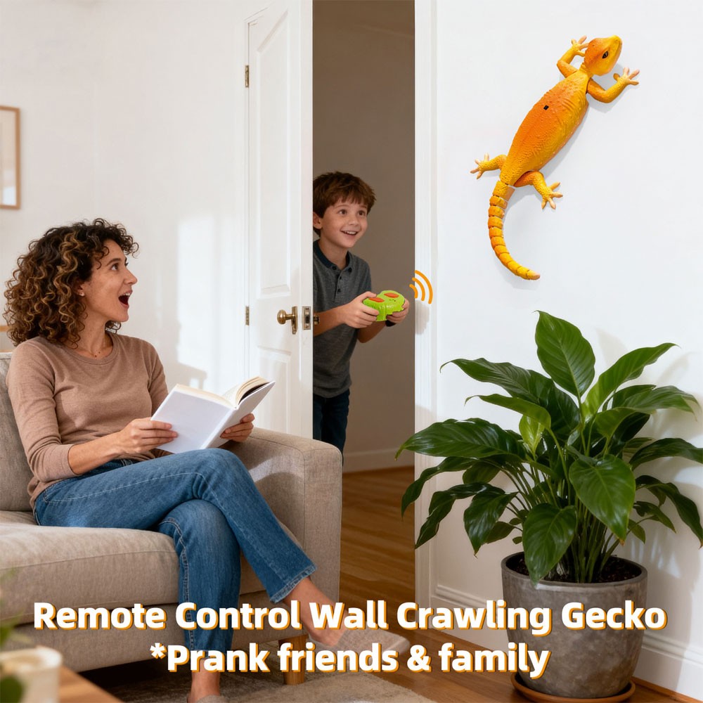 Wallcrawler Gecko Rechargeable Remote Control Robot Wall Crawler 2025 Xmas AE