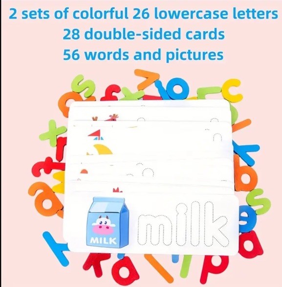 Alphabet ABC Learning Educational Toys Puzzle Flash Cards Preschool