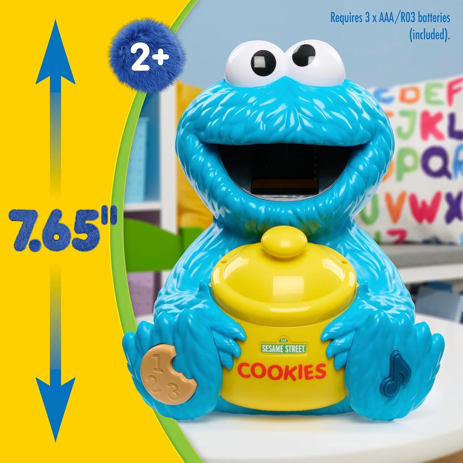 Sesame Street Cookie’s Counting Jar, 12-Pieces, Learning and Education, Kids Toy
