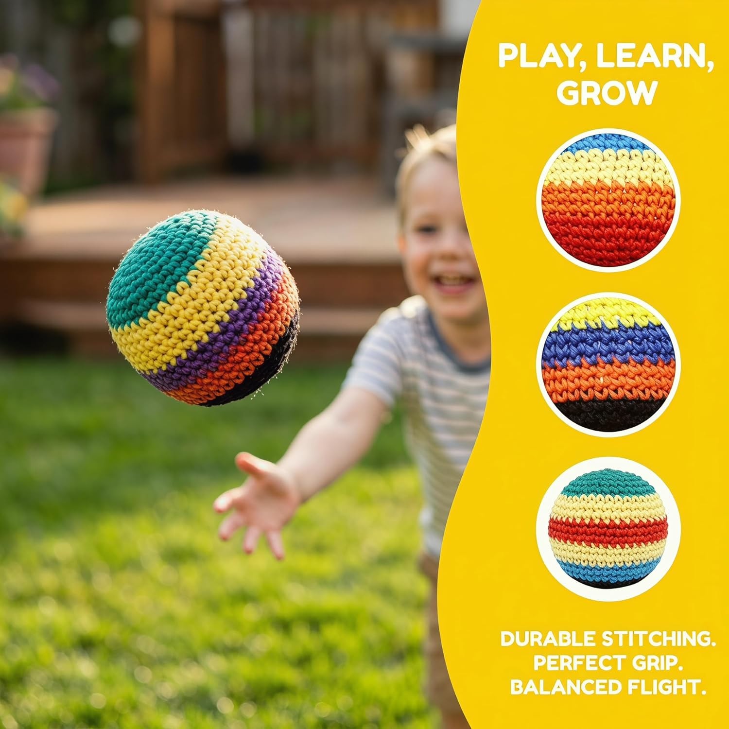 6/12/18pcs Knitted Footbags Set,2026 Upgraded Sand Hacky Sack,for Adults & Kids