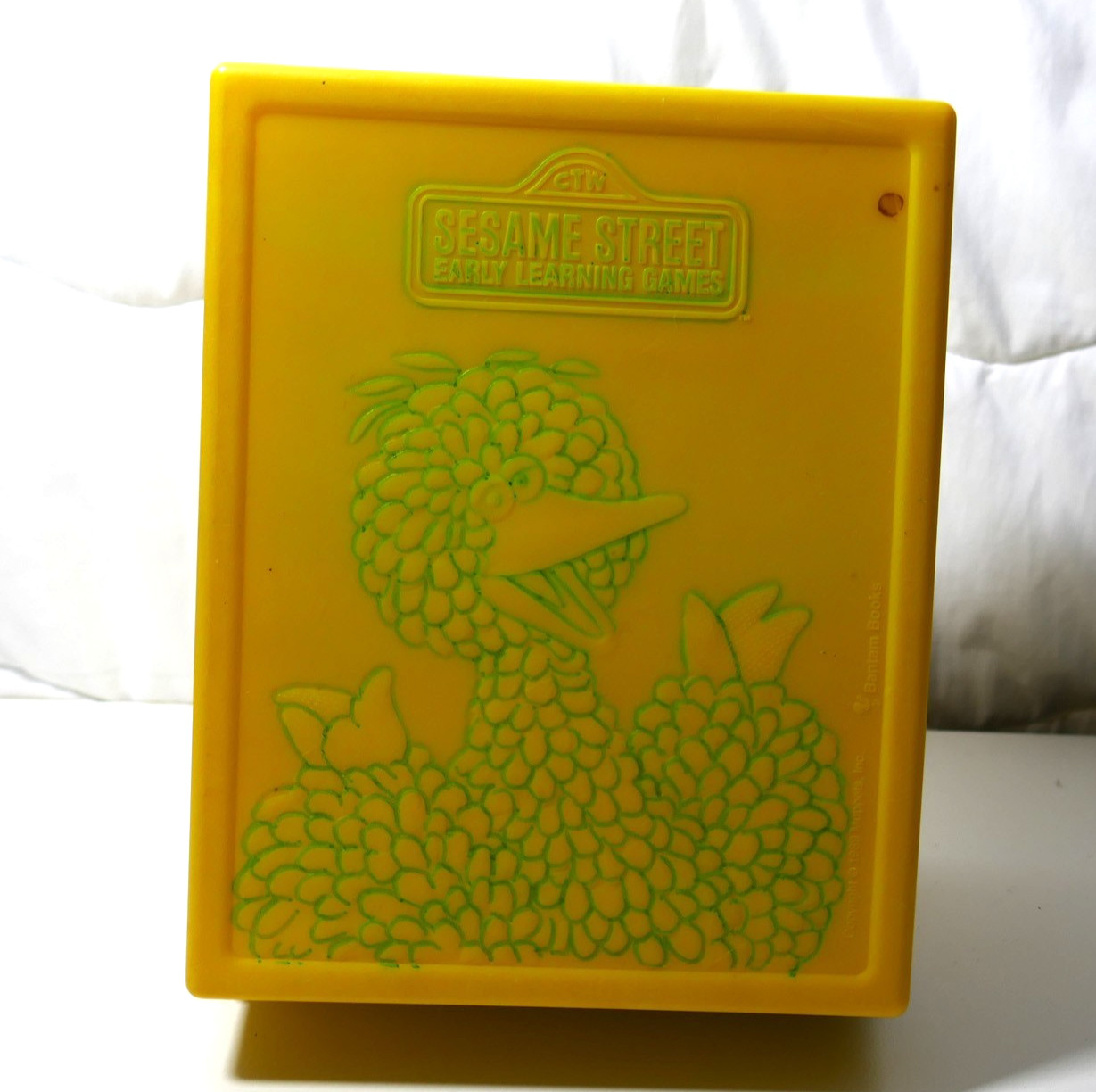 Sesame Street Early Learning Educational Games 1989 Cards W Yellow Storage Case