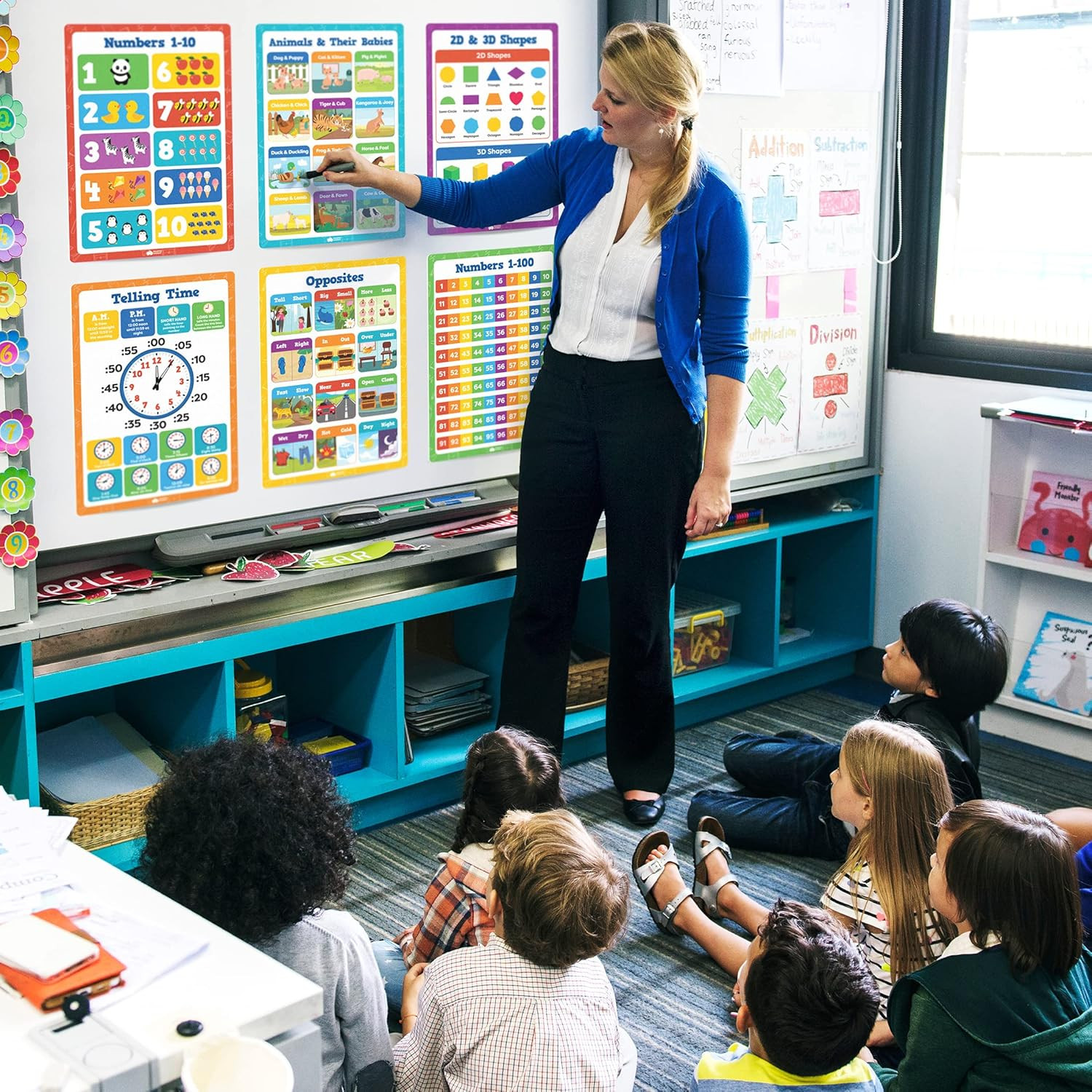20pc Educational Posters Set for Kids Classroom Decor Learning Tools 16×11