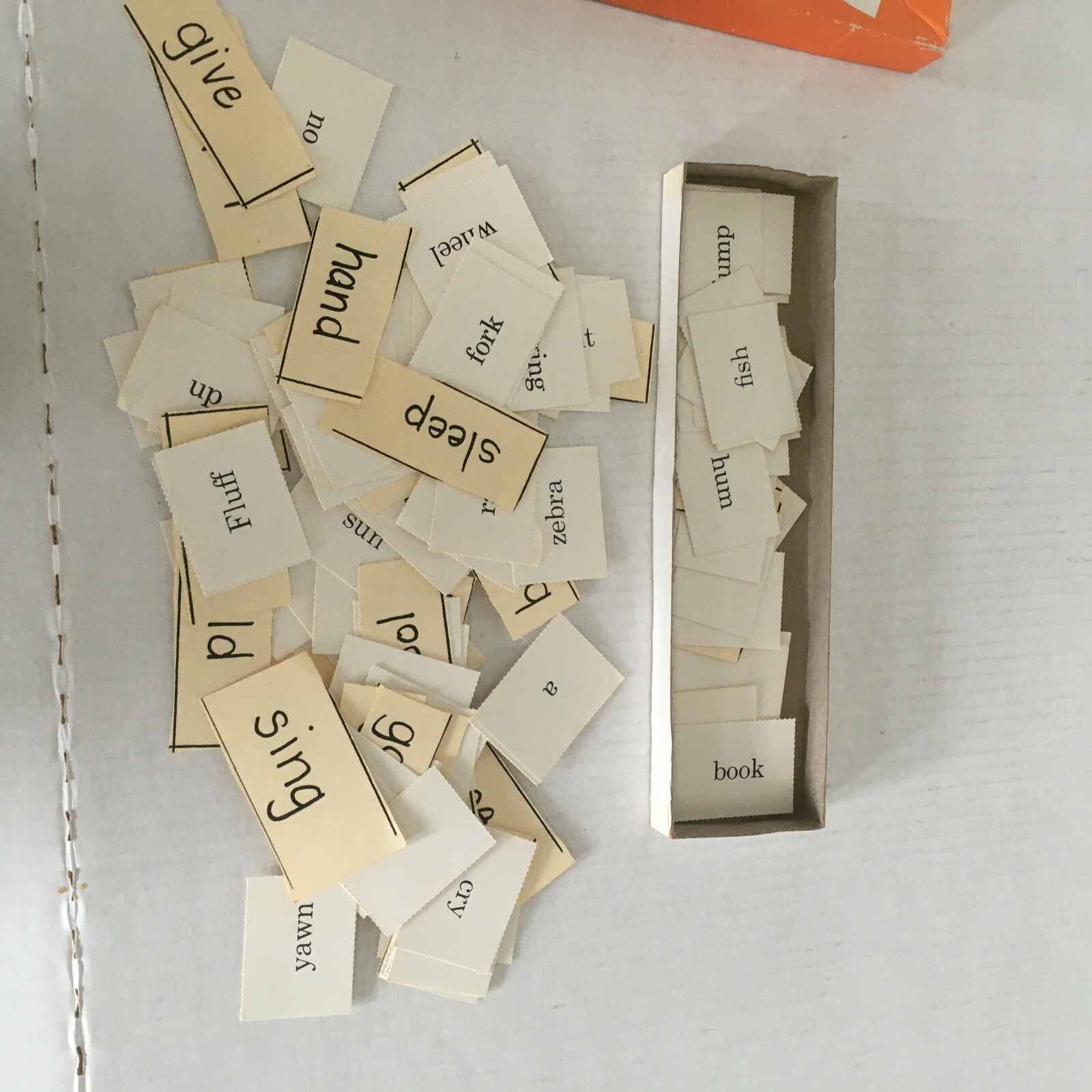 Vintage my word box learning toy paper craft art paper collage supplies