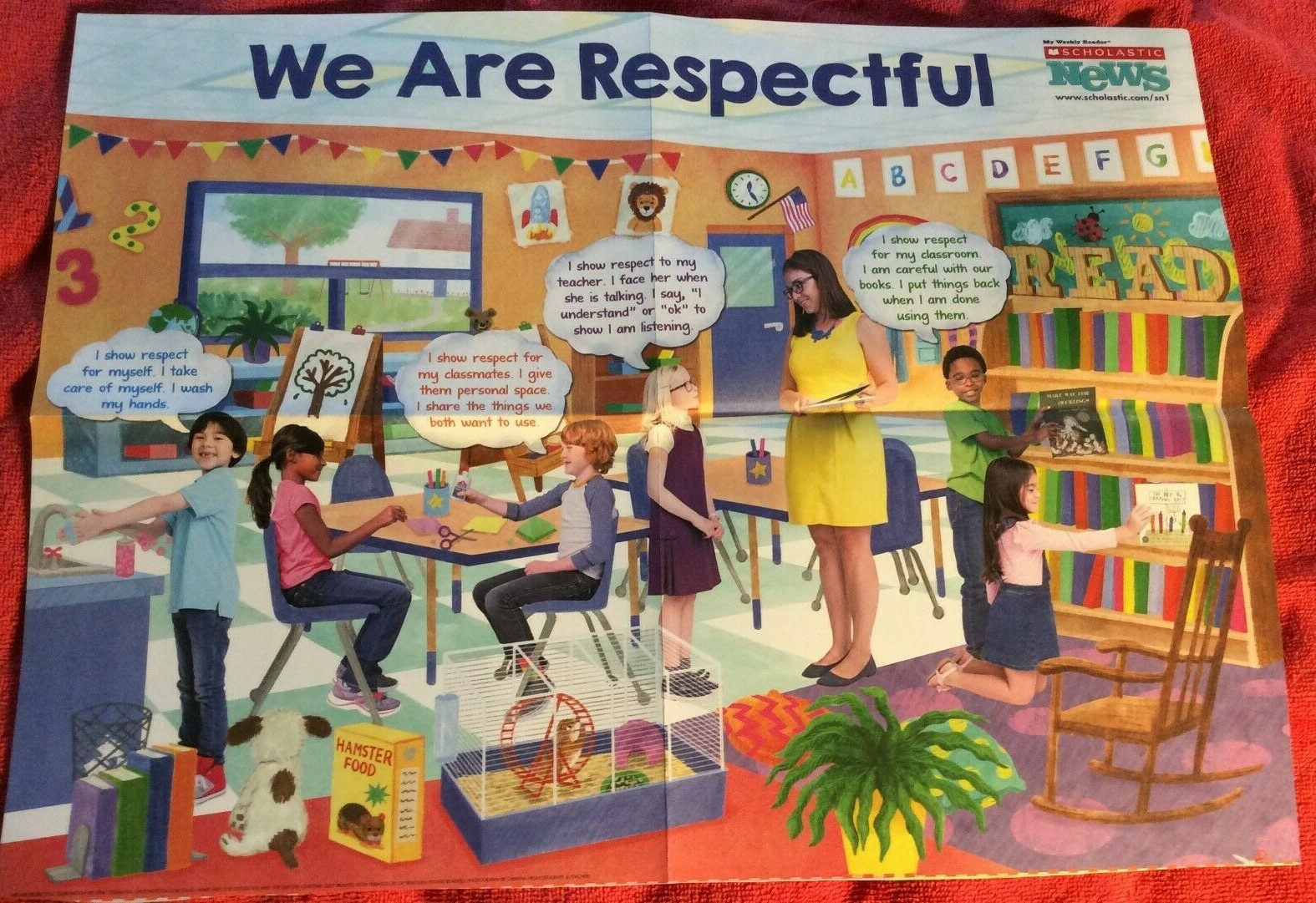 SCHOLASTIC POSTER PRIMARY GRADE K 1 2 3 RESPECTFUL WHAT HAPPENS WHEN U EXERCISE?