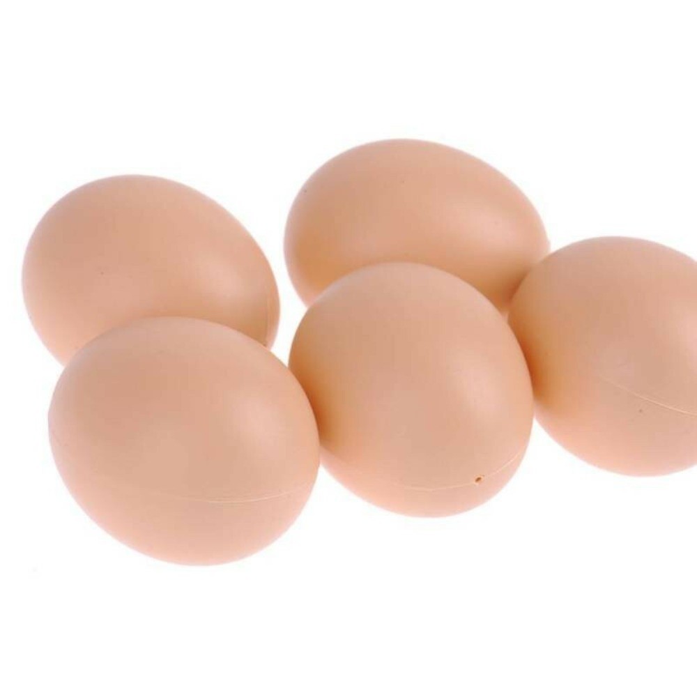 5Pcs Set Fake Plastic Eggs Model Joke Farm Chicken Nesting Hen New