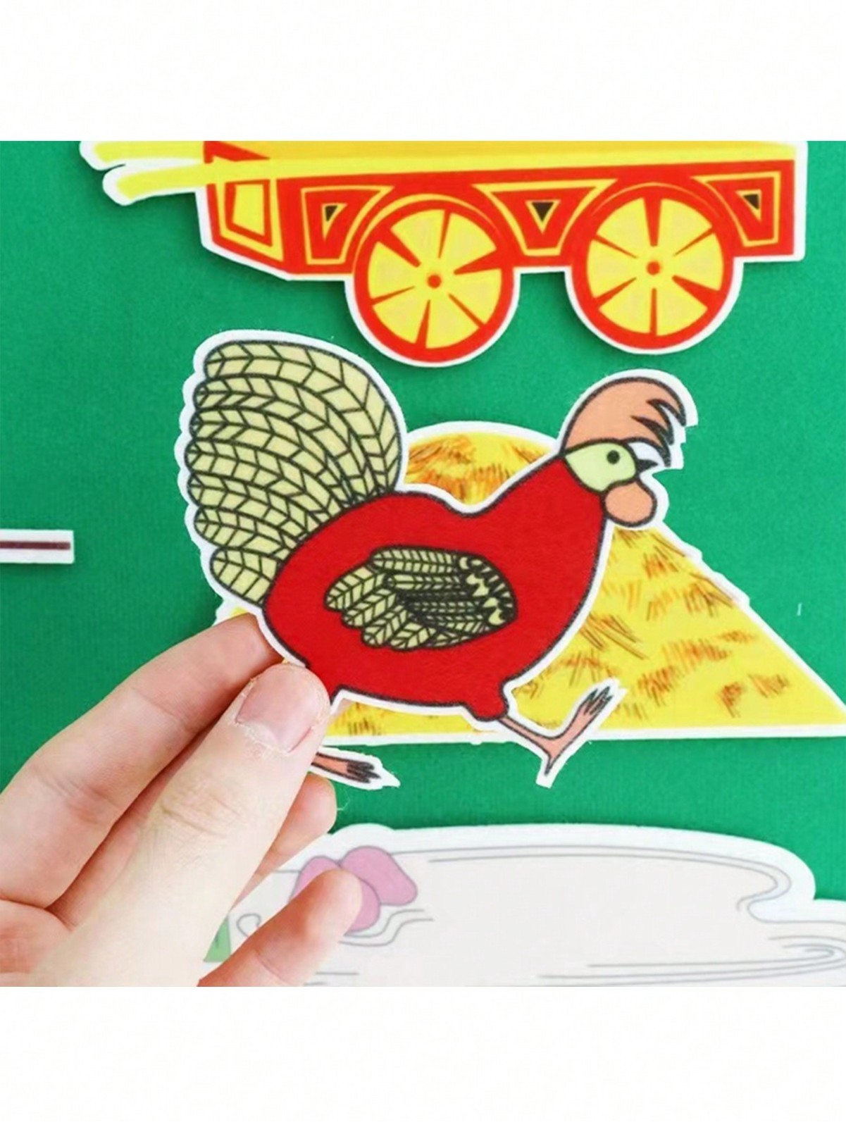Hen’s Walk Felt Story Set Flannel Board Storytelling Educational Toy for Kids
