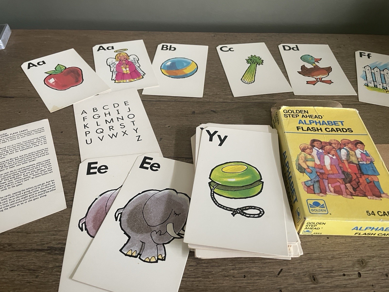Golden Step Ahead Alphabet Flash Cards Letters 1984 Vintage SEALED