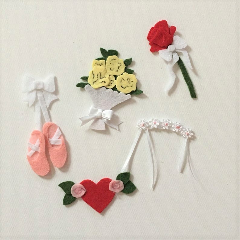 Ballerina Dancers Felt Set for Flannel or Felt Board Play
