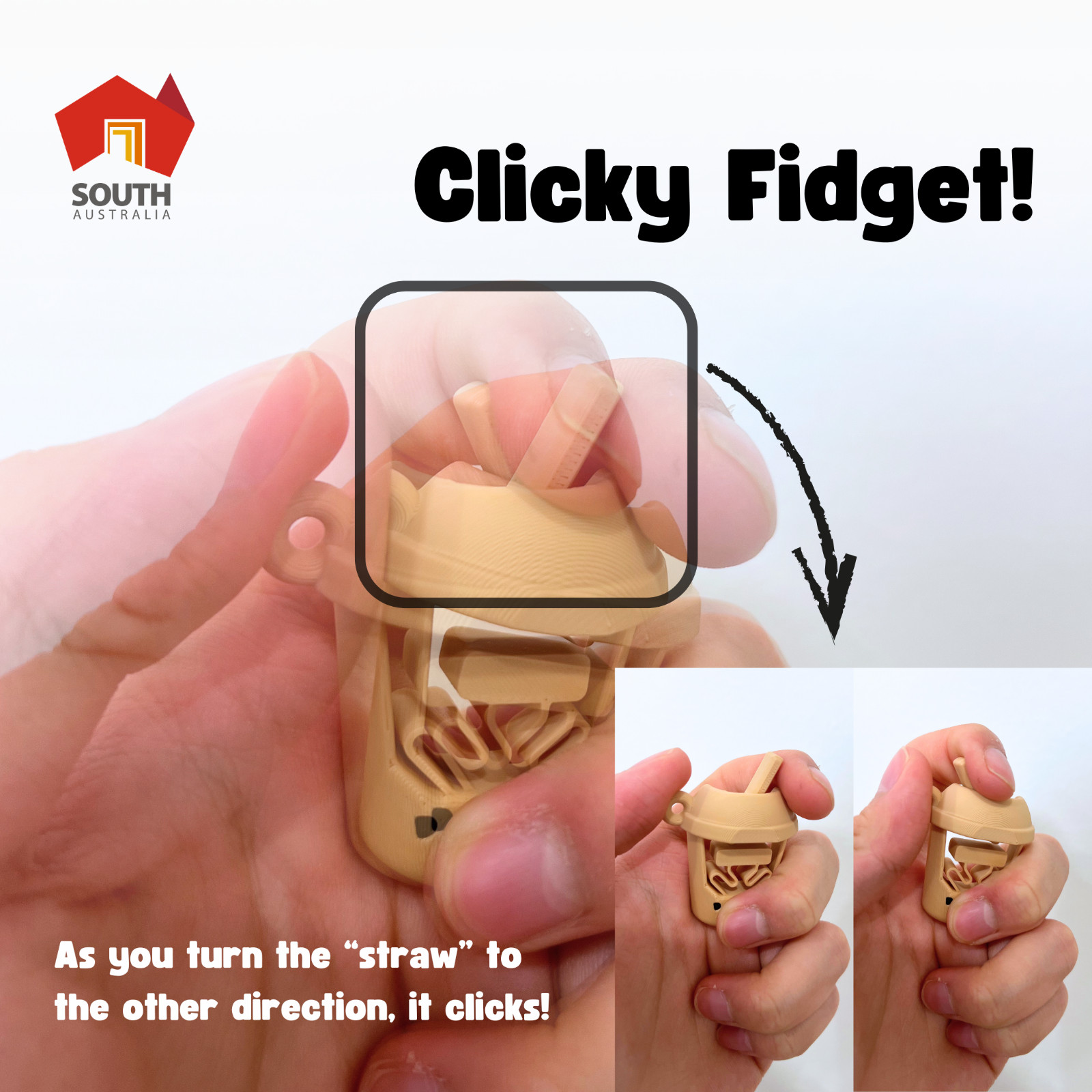 2pk Bubble Tea Cute Fidget Toy – Cute, Small, Boba Toy Fidget, Clicky, 3D