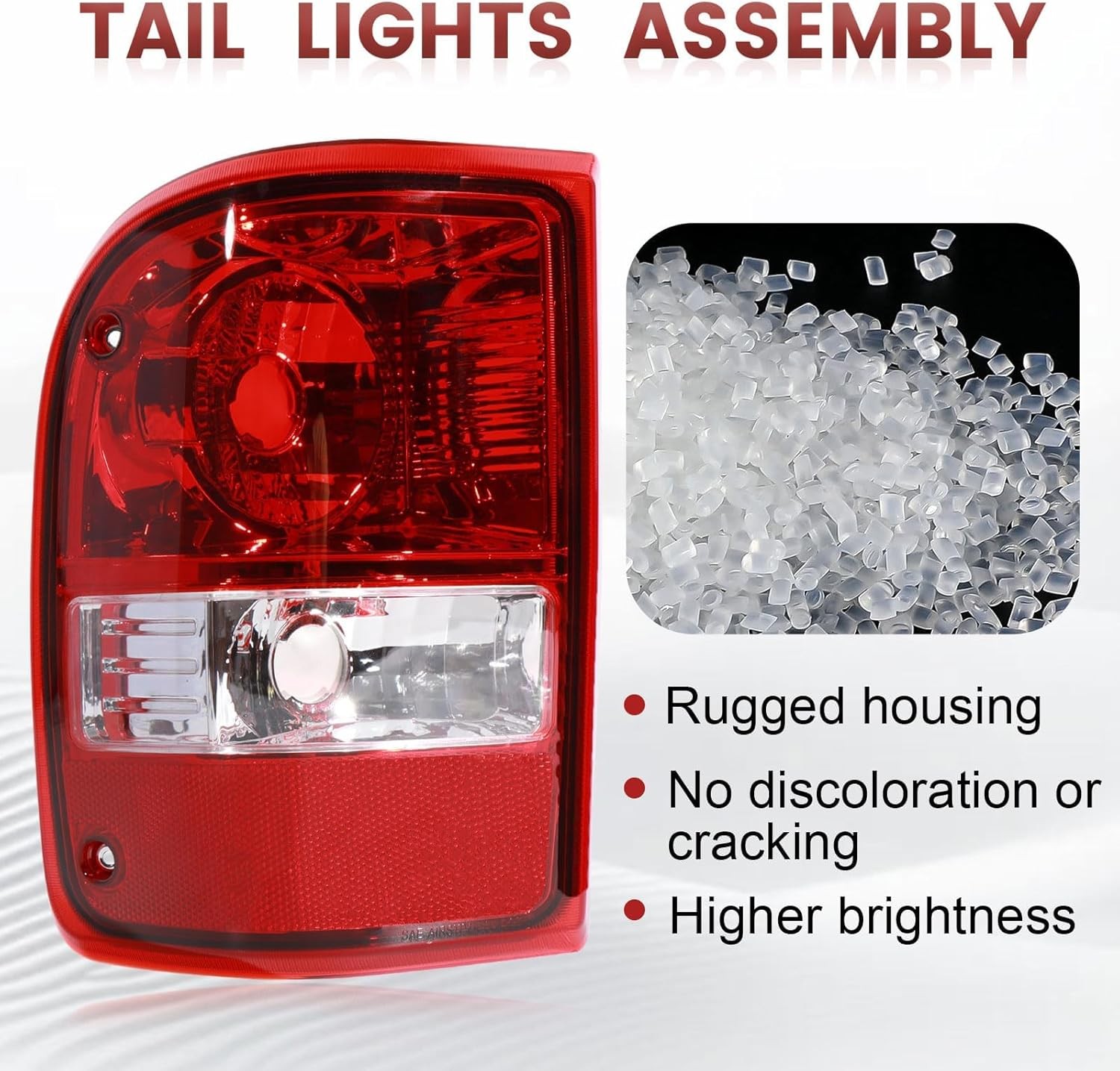 Tail lights Assembly Compatible with 2001-2011 Ford Ranger Left and Right OE Sty