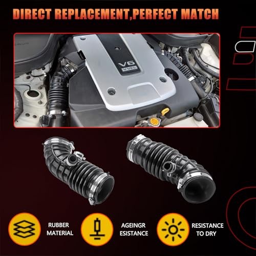 Engine Air Intake Hose Tube, Left and Right Side Compatible With Infiniti