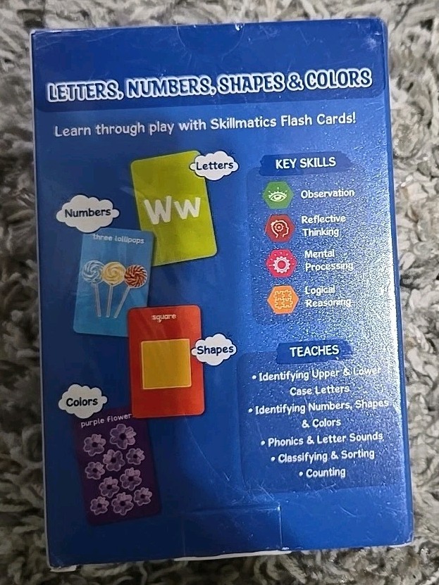 Skillmatics Thick Flash Cards for Toddlers – Letters, Numbers, Shapes & Colors