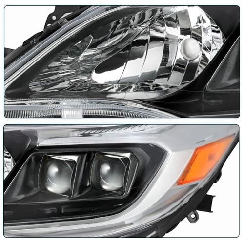 13-15 Toyota Avalon Halogen Headlights Pair OE-Style Black Right & Left