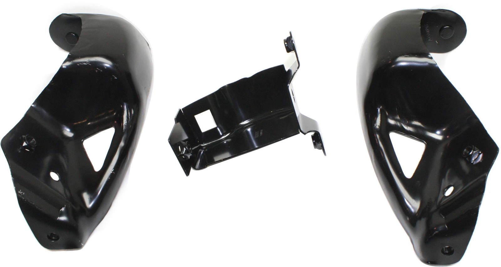 Garage-Pro Front Bumper Bracket Set of 3 For 1999-2002 Chevrolet Black
