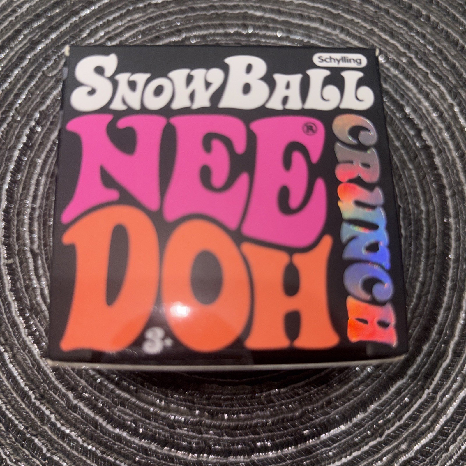 ✅ AUTHENTIC NEEDOH Snowball Crunch Stress RARE Nee Doh Snow Ball Squish NEW