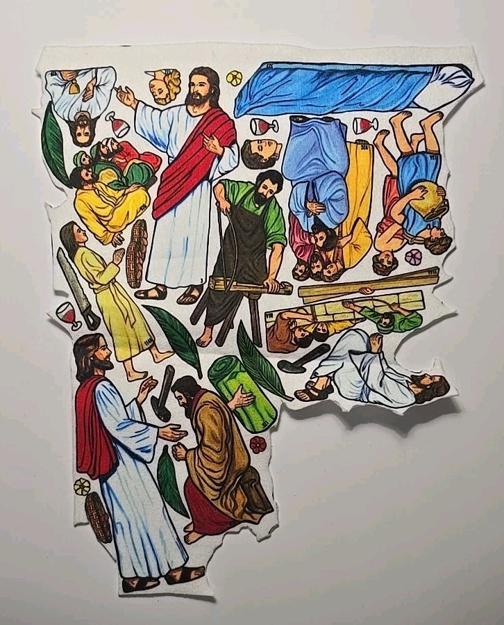 Little Folk Visuals Felt Bible Stories, Creation Cut Outs W/2 Felt Boards+extras